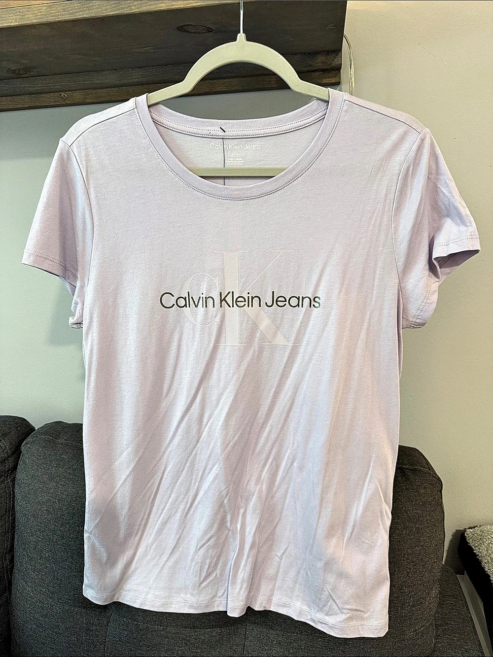 Calvin Klein Jeans Monogram Logo Graphic T-Shirt Pink Large